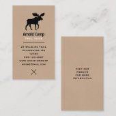 歩くムースシルエット |屋外アドベンチャー 名刺 (正面/裏面)