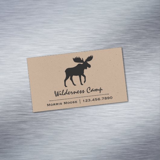 歩くムースシルエット |野生動物 マグネット名刺 (インサイチュ)