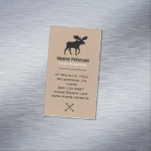 歩くムースシルエット |野生動物 マグネット名刺 (インサイチュ)