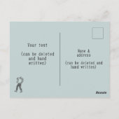 歩くリンゴおもしろいマンガよくはしゃぐード ポストカード (裏面)