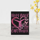 歩く必要なんてない、逆立ちすればいいじゃないか 体操選手 体操 カード (黄色い花)