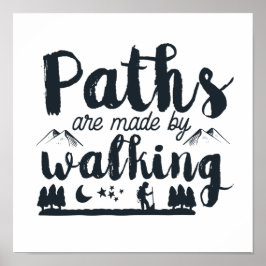 歩く感動的引用文モーニングウォークトレーニング ポスター