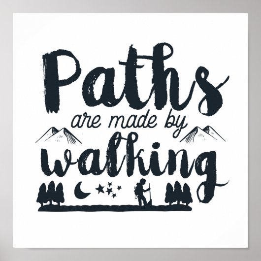 歩く感動的引用文モーニングウォークトレーニング ポスター (正面)