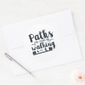 歩く感動的引用文モーニングウォークトレーニング ラウンドシール (封筒)