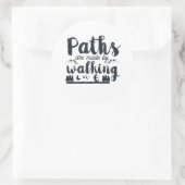 歩く感動的引用文モーニングウォークトレーニング ラウンドシール (バッグ)