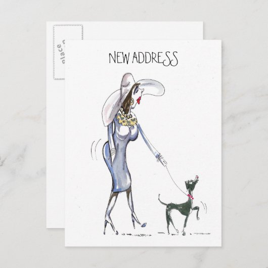 歩く新しいアドレスカード 案内ポストカード (正面/裏面)