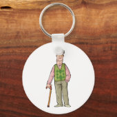 歩く棒を持った老人 キーホルダー (正面)
