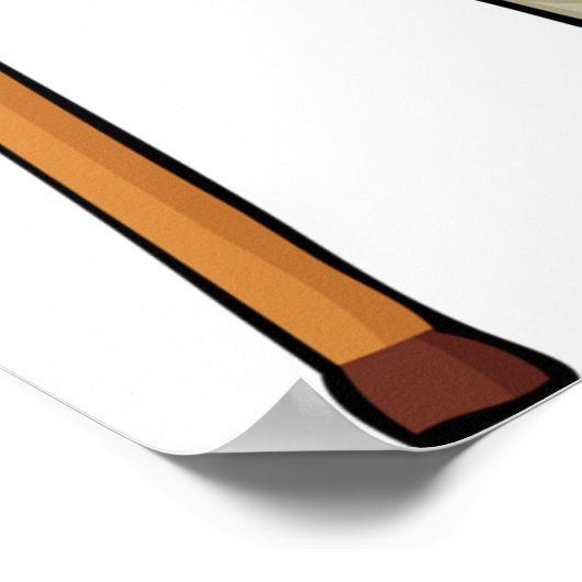 歩く棒を持った老人 ポスター (角)