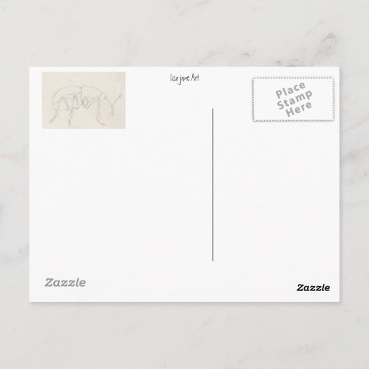 歩く棒昆虫 ポストカード (裏面)