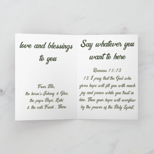 歩く牧場 カード (内部)