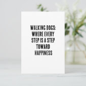 歩く犬:すべてのステップが~へのステップである サンキューカード (スタンド正面)
