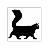歩く猫 |ふわふわの尻尾を持つロングヘア子猫 ラバースタンプ (インプリント)