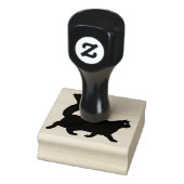 歩く猫 |ふわふわの尻尾を持つロングヘア子猫 ラバースタンプ (スタンプ)