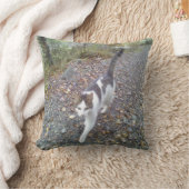 歩く猫 クッション (ブランケット)