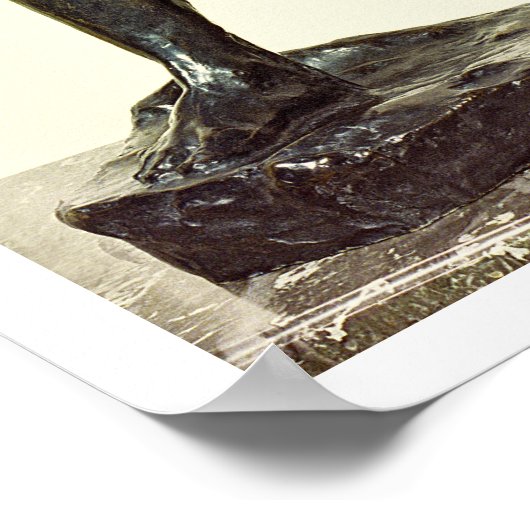 歩く男1877年(銅) ポスター (角)