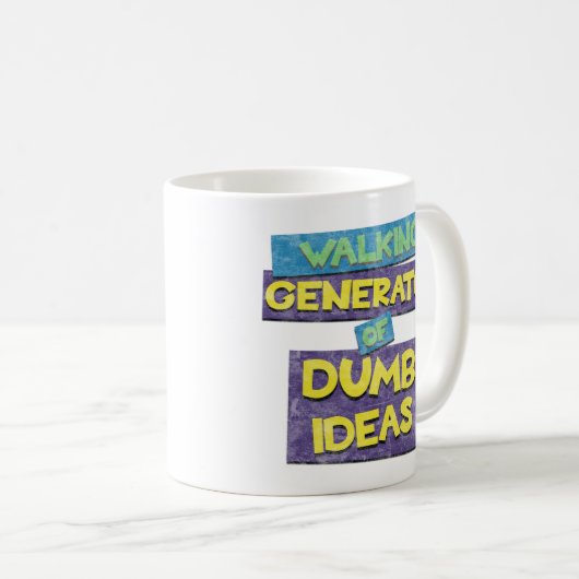 歩く発生装置ばかアイディア コーヒーマグカップ (正面右)