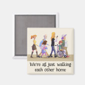 歩く相互ホームインクルーシブ引用文 マグネット (正面/裏面)