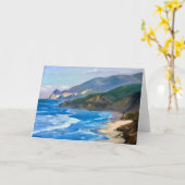 歩く私の犬の悪魔のスライドのグリーティングカード カード (黄色い花)