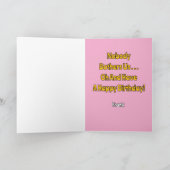 歩く私の犬は楽しい、ハッピーバースデー カード (内部)