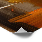 歩く秋の雨:女性の瞑想 – ポスター (角)