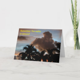 歩く自然恋しく思あいさつきカード カード