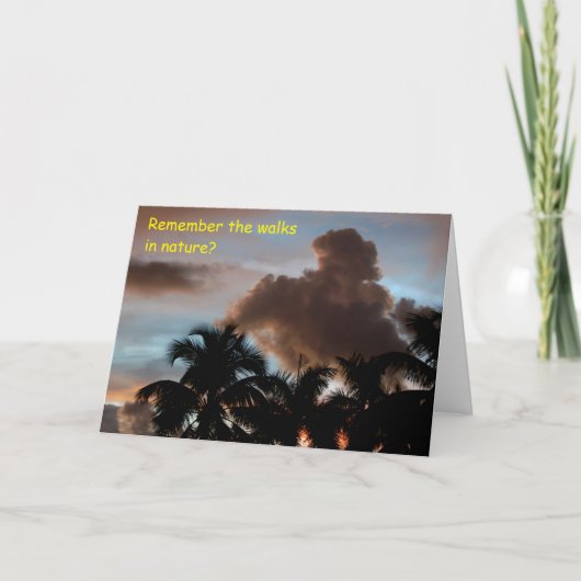 歩く自然恋しく思あいさつきカード カード (正面)