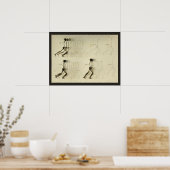 歩く足並み解析脚の背骨カイロプラクティックグラフ ポスター (キッチン)