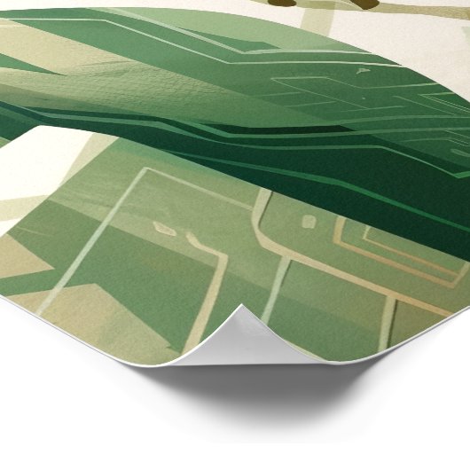 歩く迷路のポスター – おもしろいと挑戦的な迷路の芸術 ポスター (角)