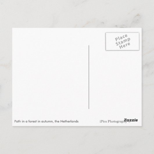 歩く道秋葉書 ポストカード (裏面)