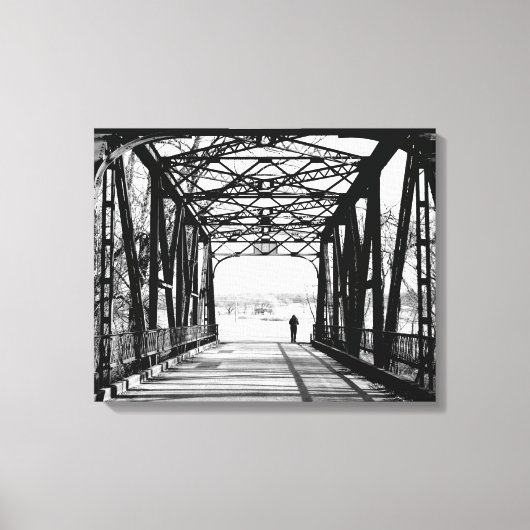 歩く遠くにキャンバス キャンバスプリント (正面)
