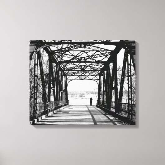 歩く遠くにキャンバス キャンバスプリント (正面)