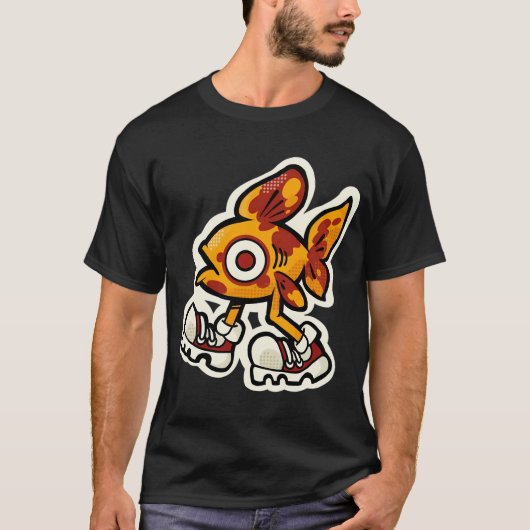 歩く魚 - ウォーキング フィッシュ Tシャツ (正面)