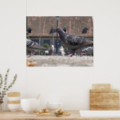 歩く鳩 ポスター (キッチン)