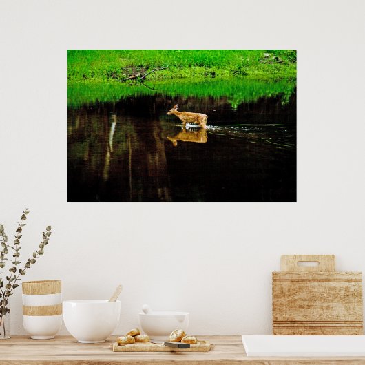 歩く鹿 ポスター (キッチン)