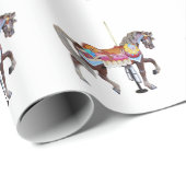 歩く黒い回転木馬の馬 ラッピングペーパー (ロールコーナー)