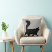 歩く黒猫 | ふわっクールとした尾の子猫 クッション (椅子)