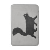 歩く黒猫 | クール子猫恋人 バスマット (正面縦)