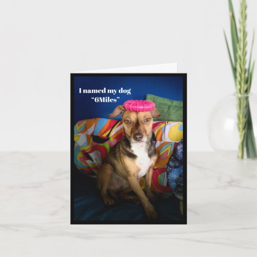 歩く6マイル毎日あいさつユーモアのあるきカード カード (正面)