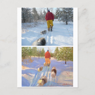 歩く・イン・ザ・フォレスト・ポストカード ポストカード