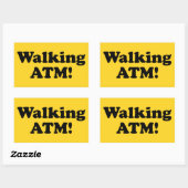 歩くATM! 長方形シール (シート)