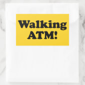 歩くATM! 長方形シール (バッグ)