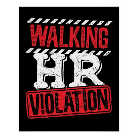 歩くHRおもしろい違反オフィス同僚 ポスター (正面)
