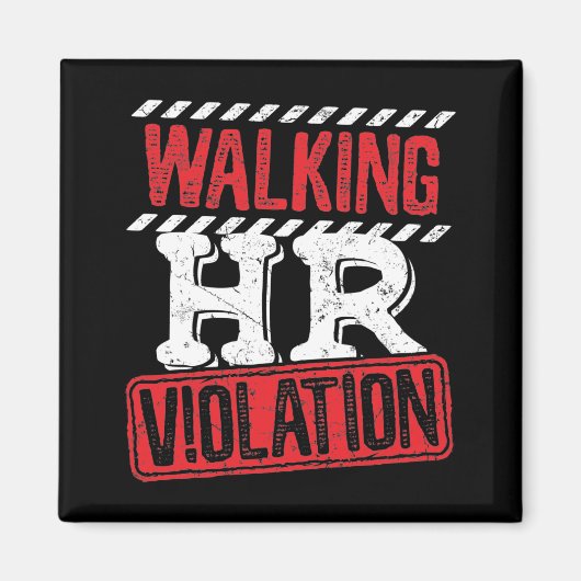 歩くHRおもしろい違反オフィス同僚 マグネット (正面)