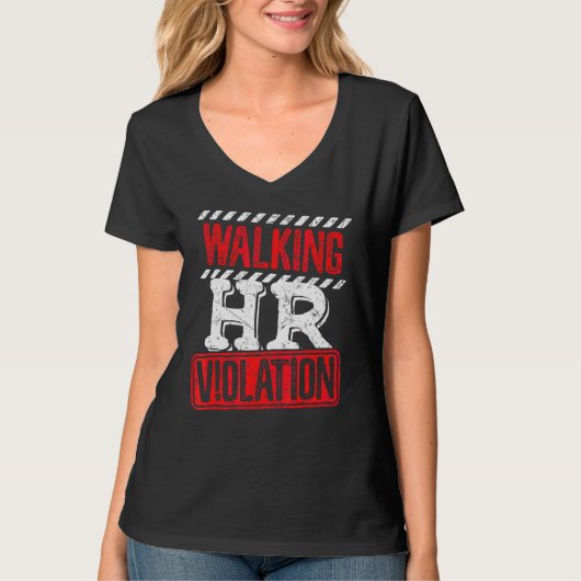 歩くHr違反の政治的誤り Tシャツ (正面)