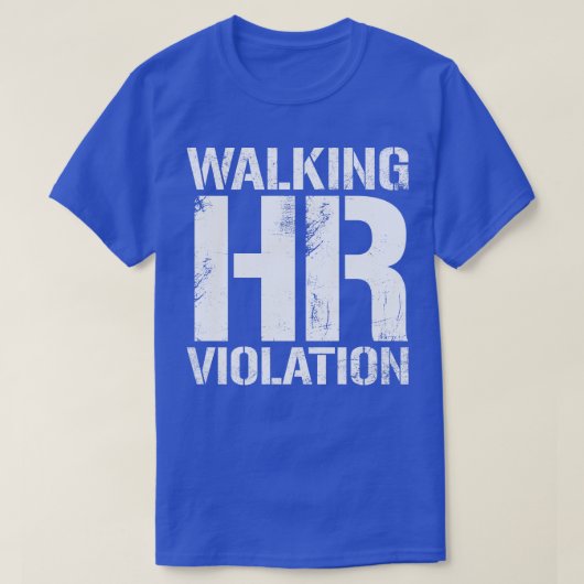 歩くHR違反ヴィンテージ白文字 Tシャツ (デザイン正面)