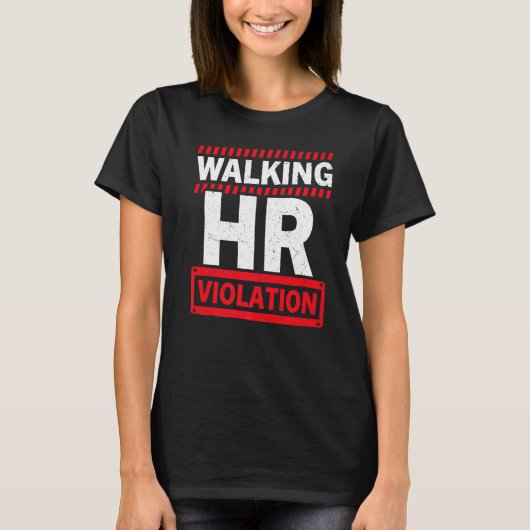 歩くHR違反人事情報違反Vin Tシャツ (正面)
