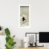 歩くin雪浮世絵 ポスター (ホームオフィス)