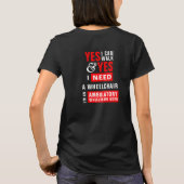 歩けるし車椅子が必要 車椅子ユーザーの意識向上 Tシャツ (裏面)