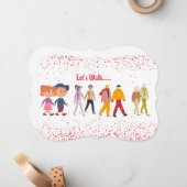 歩こう…バレンタインのスペシャルカード ノートカード (正面/裏面インサイチュ)