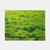 "歩まないで下さい草で!" おもしろいの草のプリントの玄関マット ドアマット (正面)